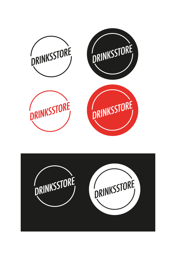 Drinksstore logo stijl 1 + negatief